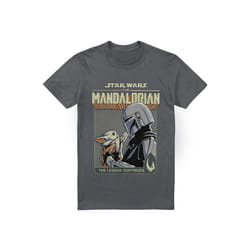 Star Wars: The Mandalorian - T-shirt LEGEND CONTINUES - Homme (Charbon)