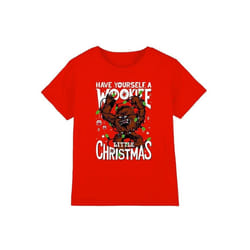 Star Wars - T-shirt A WOOKIE LITTLE CHRISTMAS - Enfant (Rouge)