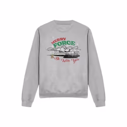 Star Wars: The Mandalorian - Sweat MERRY FORCE BE WITH YOU - Adulte (Gris chiné)