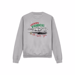 Star Wars: The Mandalorian - Sweat MERRY FORCE BE WITH YOU - Adulte (Gris chiné)