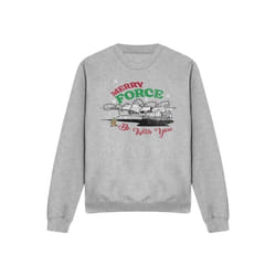 Star Wars: The Mandalorian - Sweat MERRY FORCE BE WITH YOU - Adulte (Gris chiné)