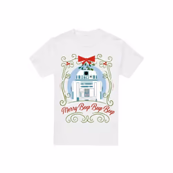 Star Wars - T-shirt MERRY BEEP BOOP BEEP - Homme (Blanc)