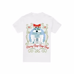 Star Wars - T-shirt MERRY BEEP BOOP BEEP - Homme (Blanc)
