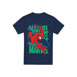 Spider-Man - T-shirt WALL CRAWLING - Homme (Bleu marine)