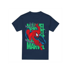 Spider-Man - T-shirt WALL CRAWLING - Homme (Bleu marine)