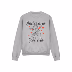Star Wars - Sweat YODA ONE FOR ME - Adulte (Gris chiné)