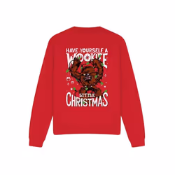 Star Wars - Sweat A WOOKIE LITTLE CHRISTMAS - Adulte (Rouge)