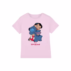 Lilo & Stitch - T-shirt 90S - Enfant (Rose)