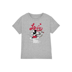 Disney - T-shirt LOVE YOU - Enfant (Gris chiné)