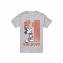 Disney - T-shirt NUMBER GRANDPA - Homme (Gris chiné)