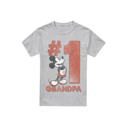 Disney - T-shirt NUMBER GRANDPA - Homme (Gris chiné)