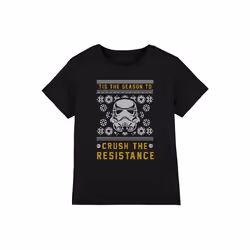 Star Wars - T-shirt CRUSH THE RESISTANCE THIS CHRISTMAS - Enfant (Noir)