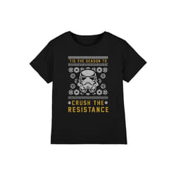 Star Wars - T-shirt CRUSH THE RESISTANCE THIS CHRISTMAS - Enfant (Noir)