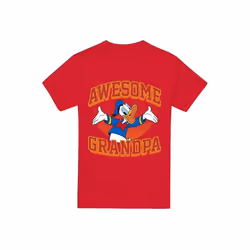 Disney - T-shirt AWESOME GRANDPA - Homme (Rouge)