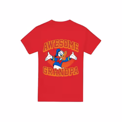 Disney - T-shirt AWESOME GRANDPA - Homme (Rouge)