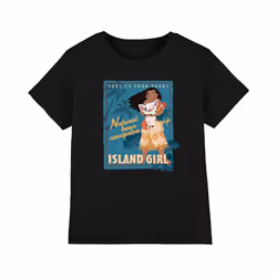 Moana - T-shirt ISLAND GIRL - Enfant (Noir)