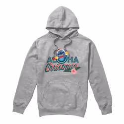 Lilo & Stitch - Sweat à capuche ALOHA CHRISTMAS - Homme (Gris chiné)
