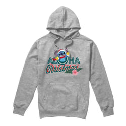 Lilo & Stitch - Sweat à capuche ALOHA CHRISTMAS - Homme (Gris chiné)