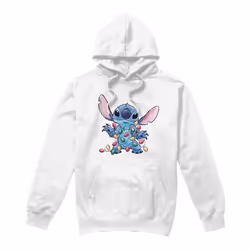 Lilo & Stitch - Sweat à capuche - Homme (Blanc)
