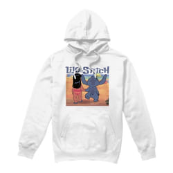Lilo & Stitch - Sweat à capuche INTO THE SUNSET - Homme (Blanc)