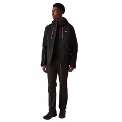 Regatta - Veste imperméable HIGHTON - Homme (Noir / Orange sombre)