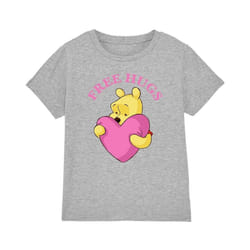 Winnie the Pooh - T-shirt FREE HUGS - Enfant (Gris chiné)