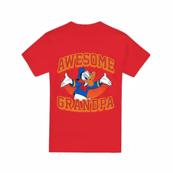Disney - T-shirt AWESOME GRANDPA - Homme (Rouge)