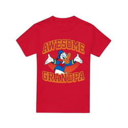 Disney - T-shirt AWESOME GRANDPA - Homme (Rouge)
