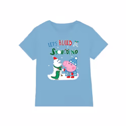 Peppa Pig - T-shirt SNOW DINOSAURS - Enfant (Bleu clair)