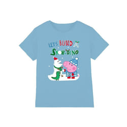 Peppa Pig - T-shirt SNOW DINOSAURS - Enfant (Bleu clair)