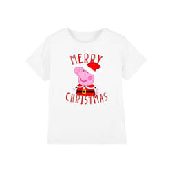 Peppa Pig - T-shirt MERRY CHRISTMAS - Enfant (Blanc)