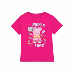 Peppa Pig - T-shirt PARTY TIME - Enfant (Fuchsia) - 5/6 ans