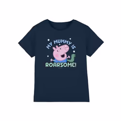 Peppa Pig - T-shirt MY MUMMY IS ROARSOME - Enfant (Bleu marine)