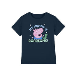 Peppa Pig - T-shirt MY MUMMY IS ROARSOME - Enfant (Bleu marine)