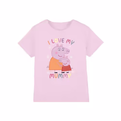 Peppa Pig - T-shirt LOVE MY MUMMY - Enfant (Rose clair)