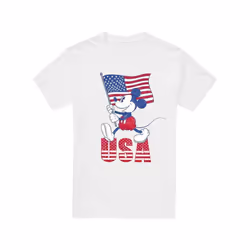 Disney - T-shirt USA - Homme (Blanc)