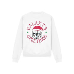 Star Wars: The Mandalorian - Sweat GALAXY'S GREETING - Adulte (Blanc)