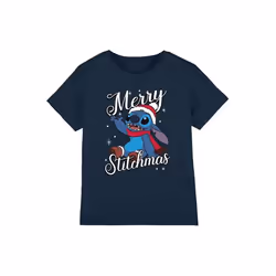 Lilo & Stitch - T-shirt MERRY STITCHMAS - Enfant (Bleu marine)