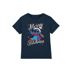 Lilo & Stitch - T-shirt MERRY STITCHMAS - Enfant (Bleu marine)