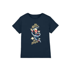 Captain Marvel - T-shirt BE MERRY BE BRIGHT - Enfant (Bleu marine)