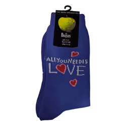 The Beatles - Chaussettes ALL YOU NEED IS LOVE - Adulte (Bleu)
