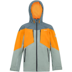 Regatta - Veste imperméable HIGHTON - Enfant (Glacier / Jaune orangé vif)