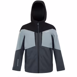 Regatta - Veste imperméable HIGHTON - Enfant (Gris phoque / Gris / Noir)