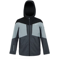 Regatta - Veste imperméable HIGHTON - Enfant (Gris phoque / Gris / Noir)