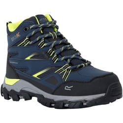 Regatta - Bottines de marche HOLCOMBE - Enfant (Bleu marine / Vert néon)