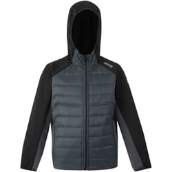 Regatta - Veste hybride KIELDER - Enfant (Noir / Gris phoque)