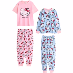 Hello Kitty - Ensemble de pyjama long - Fille (Bleu / Rose)