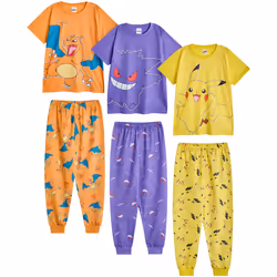 Pokemon - Ensemble de pyjama long - Garçon (Multicolore)