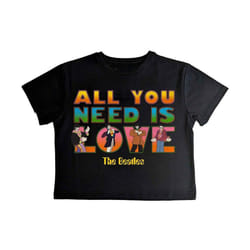 The Beatles - Haut court YELLOW SUBMARINE AYNIL STACKED - Femme (Noir)