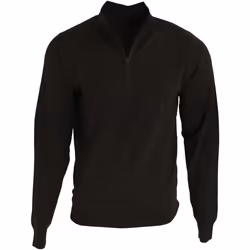 Premier - Pull tricoté à col zippé - Homme (Noir)